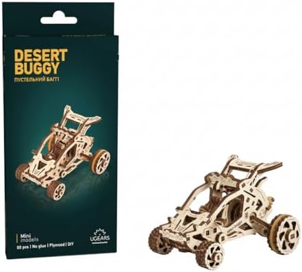 UGEARS Desert Buggy, 3D Wooden Puzzle, Small Motor Vehicle Mechanical Model Kit, Easy Self-Assembling - Gorgeous Gift for Boys and Girls - Image 5