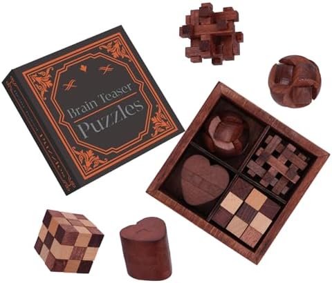 Mytothfy Wooden Brain Teaser Puzzles for Adults Teens, 3D Puzzle Game Toys by Unknown