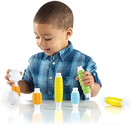 Guidecraft Grippies Builders - 20 Piece Set, Tactile STEM Soft Grip Magnetic Building Toy for Toddlers - Image 3