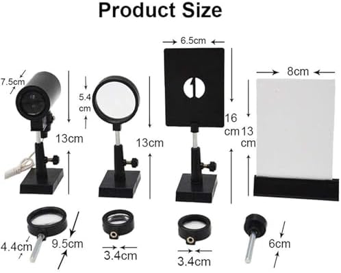 Optics Experiment Kit - Pinhole Imaging & Lens Physics Teaching Aids, Includes Optical Bench, 3 Focal-Length Convex Lenses, LED Light Source & Diffuser - Image 3