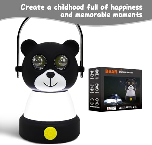 LED Bear Camping Lantern Kit, Battery Powered Night Light for Kids 6-12, Outdoor Equipment for Kids Ages 8-12, Toys Girls Boy Birthday Christmas Gift, Bear Style(Battery NOT Included) - Image 6