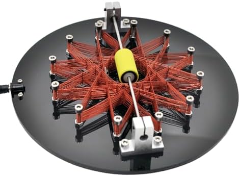 Brushless Induction Coil Motors, Metal Star Coil Motor, Electromagnetic Drive,25cm/10 in Base, for Physics Teaching, Educational Tool, Desktop Art Decor by Unknown