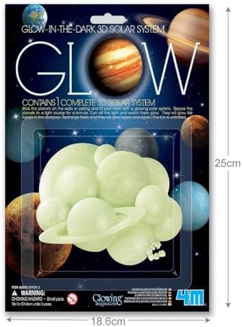 4M Glow 3D Solar System - Glow-in-the-Dark Wall & Ceiling Planet Stick-Ons - Image 3