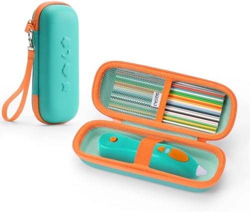 SQERO 3d Pen Case for 3Doodler Start+ Essentials 3D Pen Set for Kids, Shockproof Protective Travel Storage Pen Refills Bag, Cute Gifts for Boys & Girls (Only Case) by SQERO
