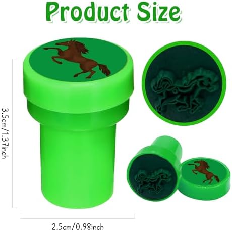 Cinrobiye 24 Pcs Horse Party Favors Stampers for Boys Girls，Pre-Inked Western Pony Stamp Set for Birthday Party Supplies Cowboy Themed Goody Bag Fillers Classroom Rewards Pinata Prizes DIY Crafts - Image 3