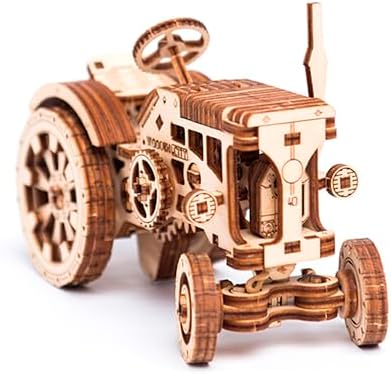 WOODEN.CITY Tractor 3D Puzzles for Adults – Mechanical Farm Tractor Model for Adults & Teens, 148-Piece DIY Kit with Moving Wheels, Made in EU - Image 6
