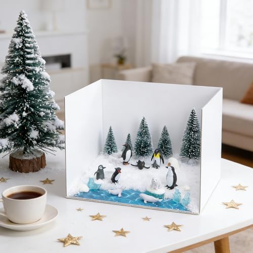 30 Pcs Arctic Animals Habitat Diorama Project Set for School DIY Crafts - Image 4