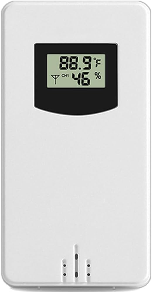 Digital Indoor Outdoor Wireless Remote Sensor, Temperature and Humidity Meters, Sutible for Weather Station with Rain Gauge (3378R)