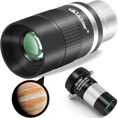 Alstar 1.25 inch 2X Barlow Lens - Bundle with - 7 to 21mm Zoom Lens Telescope Eyepiece by AlstarOptics
