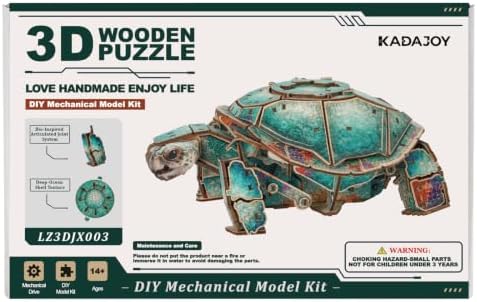 3D Wooden Puzzle for Adults, Land‑sea Turtle 3D Puzzle Kits, 171 Pieces - Image 7