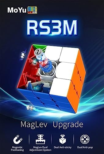 Moyu RS3M 2021 Maglev Magnetic Cube, Professional 3x3 Stickerless Upgraded Version of Moyu RS3M 2020 (RS3 M 2021 MagLev Pro Version) Budget Cube, MFJS 3x3 - Image 2