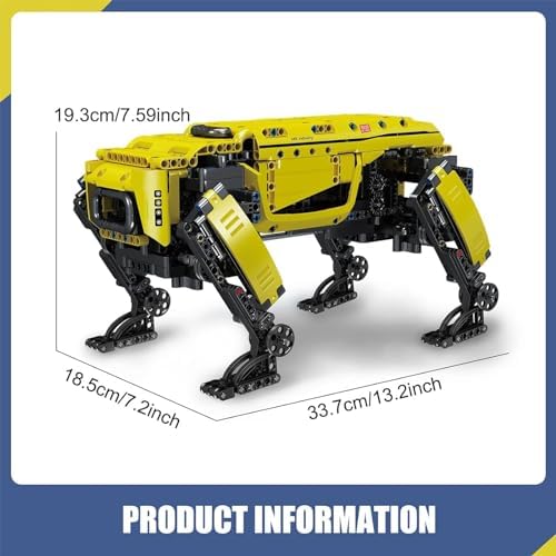 Mould King Robot Dog Building Kit, 936PCS Yellow APP RC Programmable STEM Toy, Robot Toys for Kids, Power Module & Educational Model - Image 5