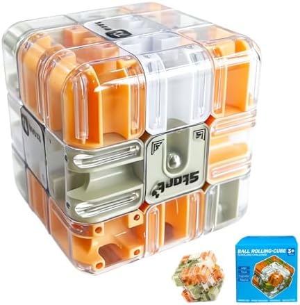 3D Maze Cube Ball Labyrinth Puzzle Brain Teaser for Adults & Kids, Educational Learning Toys Logical Thinking, Family Board Games Tabletop, Durable Puzzle Cube Easter Basket Stuffers Birthday Gift by Unknown