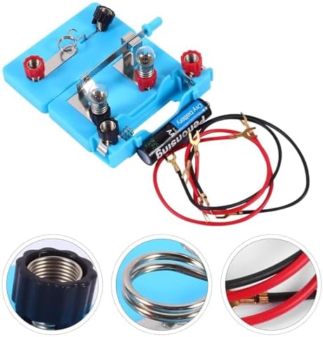 Primary School Simple Circuit Experiment Kit - Light Bulb Series Connection Materials for Kids' Electricity Science(Blue) - Image 4