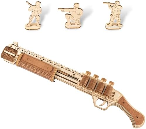 3D Wooden Puzzle for Adults, Rubber Band Guns, Toy Shotgun Model Building Kit, DIY Wood Crafts Cool Toy, Hobbies for Man, Unique Gift for Kids, Adults, Lovers by Unknown