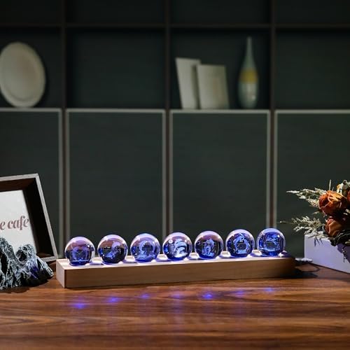 Qianwei 3D Crystal Ball Dolphin Gifts for Women Men - 7pcs Dolphins Decor Glass Figurines Statue Stuff for Room Decorations Birthday for Lovers Keepsake Paperweight - Image 2