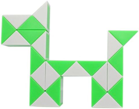Mipartebo Magic Snake Cube Twist Puzzle 24 Wedges Large Size Green - Image 2