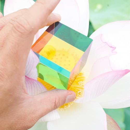 CMY Color Cube, 60mm Acrylic Prism, Physics Toy & Desktop Decor - Image 3