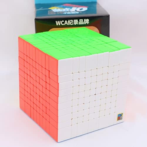 Bukefuno MoYu Meilong 10x10 Speed Puzzle Cube 10x10 Magic Cubes Moyu Stickerless MEILONG 10x10x10 Cubing Classroom 84mm Speed Toys Cube by Bukefuno