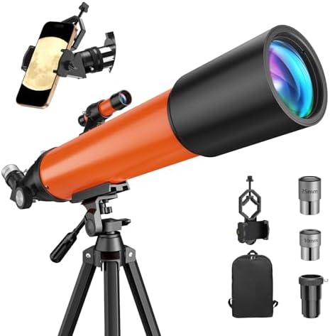 USCAMEL Telescope for Adults 90mm High-Powered: Refractor for Kids 8-12 by USCAMEL