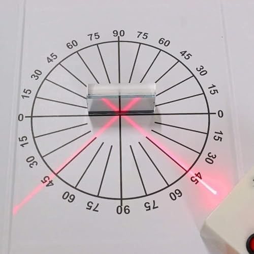 Glass Optical Lens & Mirror Combination Set, Convex, Concave & Triangular Prism Kit with Beam Generator, Complete Physical Optics Experiment Equipment for Light Path - Image 5