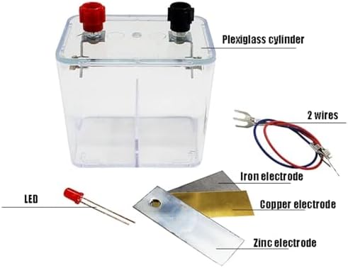 Galvanic Cell Experiment Kit - Battery Simulation Device with Copper/Iron/Zinc Electrodes, Chemistry Lab Equipment for Redox Reaction Demonstration - Image 5