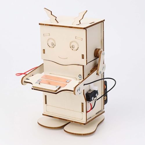 Wood Mechanical Building Toys Robot Piggy Bank Technology Small Production DIY - Image 6