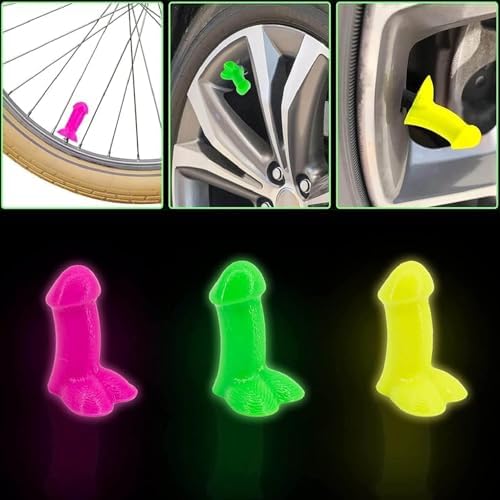 4 PCS Prank Tire Valve Stem Caps, Red Prank Valve Stem Caps Cover - Image 4