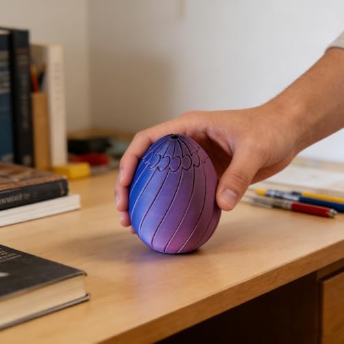 Twisty Fidget Egg, 3D Printed Slippery Egg Fidget , Easter Egg Toys, Easter Basket Stuffers, Rotating Fidget Puzzle Toy for Stress Relief, Colorful Desk Fidget Toy, Easter Party Favors (F Set, Large) - Image 3