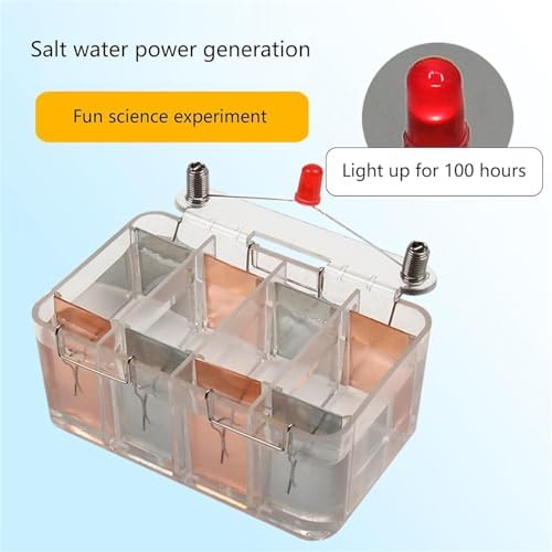 Saltwater Primary Battery Experiment Kit Electrochemical Power Generation Demonstrator Student Physics Electrics Teaching Apparatus Galvanic Cell for Classroom Science Lab - Image 6
