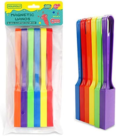 Pack of 6 Rainbow Magnetic Wand Set for Kids with Magnet Bar, Use for, Science Experiments, Bingo, Fridge, and Magnetic Concepts, Homeschool Supplies ，Age 6+ - Image 5
