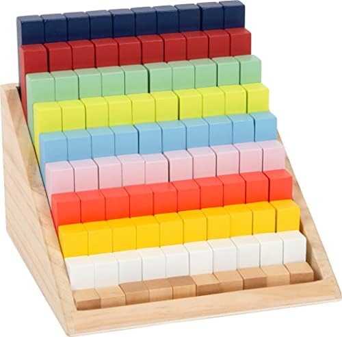 small foot Rechenstäbchen XL-Lernbox ""Educate"", aus Holz, farbenfroh, schulen das Zahlenverständnis, ab 4 Jahren, 12214 by SmallFootWoodenToys