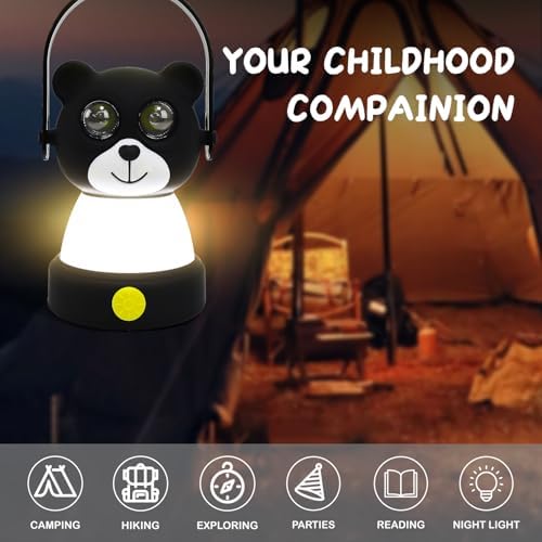 LED Bear Camping Lantern Kit, Battery Powered Night Light for Kids 6-12, Outdoor Equipment for Kids Ages 8-12, Toys Girls Boy Birthday Christmas Gift, Bear Style(Battery NOT Included) - Image 4