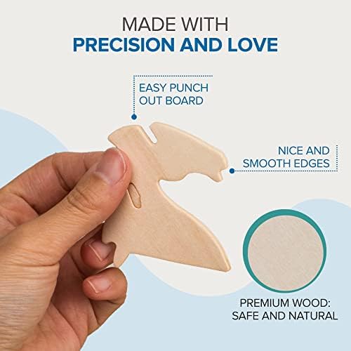 Hands Craft DIY 3D Wooden Puzzle – 6 Assorted Sea Animals Bundle Pack Set Brain Teaser Puzzles Educational STEM Toy Adults and Kids to Build Safe and Non-Toxic Easy Punch Out Premium Wood JP2B5 - Image 4