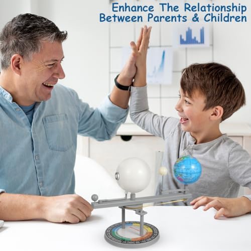 ERINGOGO Astronomical Teaching Tool Motorized Systems Sun Models Science Astronomy Demo Sun Earth Moon Orbital Model System Kit Puzzle Plastic Child Lunar - Image 4