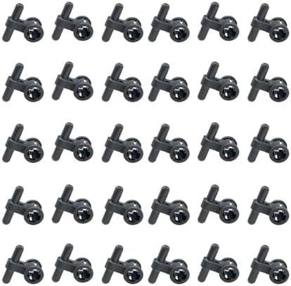 MOC Pneumatic Parts Two-Way Hose Connector with Axle Compatible with Standard Building Blocks（Pack of 30pcs） by Sparkleiot