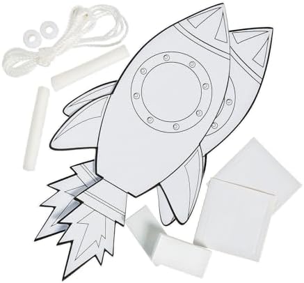 Fun Express STEAM Color Your Own Rocket Pulley Craft Kit - Makes 48 - Image 2