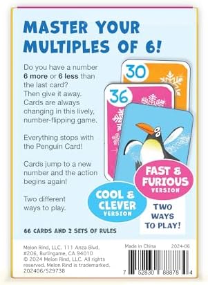 Melon Rind Jump 6, Math Game for Kids Learning Multiples of 6, Lively, Fun Card Game, Quick Activity for Boosting Math Confidence, Ages 8+ - Image 5