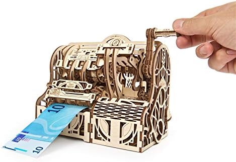 UGEARS 3D Puzzles Wooden Box - DIY Cash Register with Money Box - Exclusive Wooden Model Kits for Adults to Build - Vintage Wooden Mechanical Models - Self Assembly Woodcraft Construction Kits - Image 3