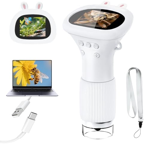 Microscope for Kids 1000X Handheld Digital Miniscope Stem Toys Gifts by Acoath