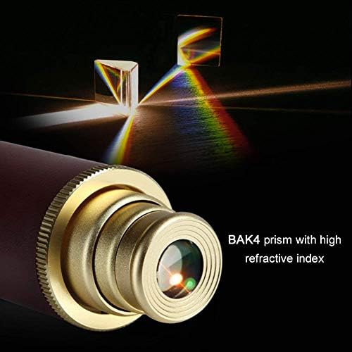 Retro Pirate Telescope Zoomable 25x30 Spyglass Portable Collapsible Handheld Telescope Vintage Monocular for Kids & Survival Gear Compass Pocket Military Compass for Camping Boating - Image 2