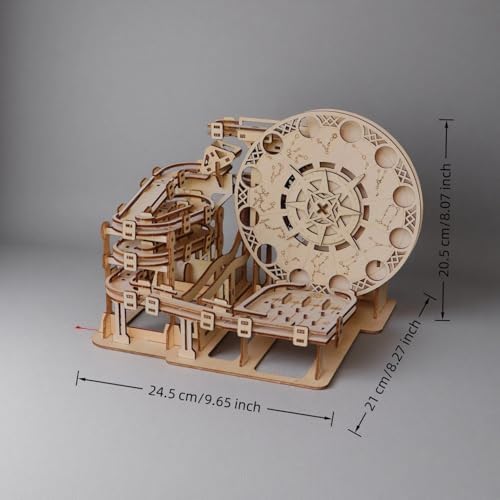 3D Wooden Puzzles for Adults Wood Marble Run to Build Wood disc Creative Mechanical Puzzles Assembly Model Building Kits Perfect Christmas and Birthday Gifts - Image 6