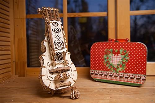 UGEARS Hurdy-Gurdy Musical Instrument 3D Wooden Puzzles for Adults - Wooden Model Kits for Adults Medieval Hurdy Gurdy Instruments Folk Instruments for Adult Brain Teaser, Hobby Set - Image 2