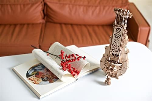 UGEARS Hurdy-Gurdy Musical Instrument 3D Wooden Puzzles for Adults - Wooden Model Kits for Adults Medieval Hurdy Gurdy Instruments Folk Instruments for Adult Brain Teaser, Hobby Set - Image 4