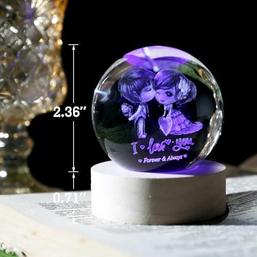 I Love You 3D Crystal Ball Gifts for Women Lovers Couple - Image 5