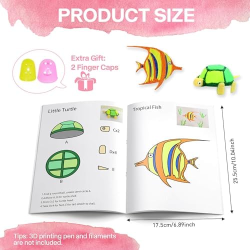 Dayker 3D Pen Printing Drawing Book, 40 Patterns Painting Graffiti Template - Image 2