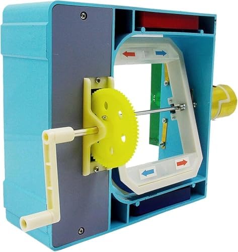 Dual-Purpose AC DC Generator & Motor Combined Model, Physics Electromagnetic Energy Conversion Demonstrator, Magnetic Field Coil Rotation Experimental Teaching Instrument - Image 3