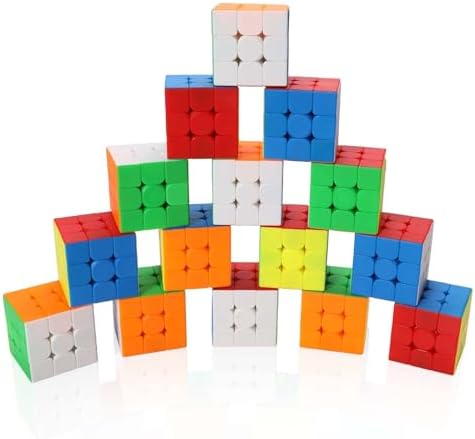 15 Pack 3x3 Speed Cube Set,3x3x3 Bulk Magic Cube Party Favors Stickerless Gifts for Kids Puzzle Game Toys by Unknown