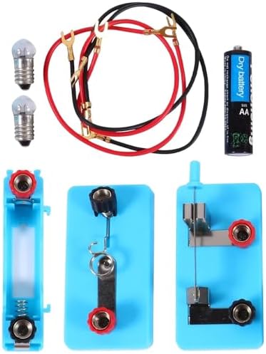 Primary School Simple Circuit Experiment Kit - Light Bulb Series Connection Materials for Kids' Electricity Science(Blue) - Image 5