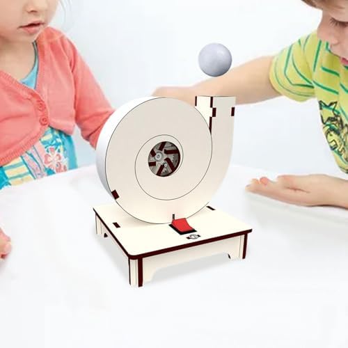 kowaku Air Suspension Ball Experiment Kit Wooden Building Kit Educational Project Technology Craft Supplies Unique Electric Blower - Image 4